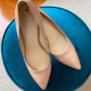 Nine West Nude Patent Pointed Toe Heels Size 9M (NINE)